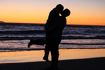 sea, ocean, blue, water, nature, horizon, beach, shore, coast, sunset, people