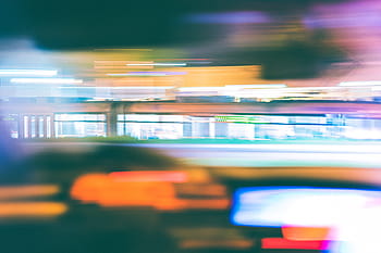 サイケデリックな夜の路面電車、 サイケデリック、 夜、 トラム、 乗る、 抽象、 ぼやけ、 都市、 カラフル、 クレイジー、 ライト