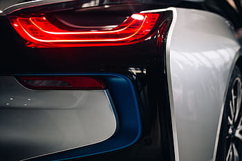 prata bmw i8, prata, BMW i8, carro, luxo, automóvel, híbrido, eco, terra veículo, transporte, brilhante