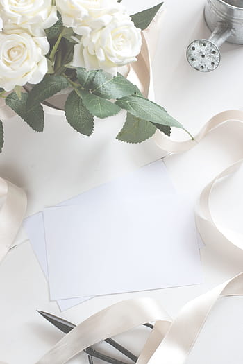 white, papers, table, petaled flowers, postcard, frame, canvas, card, paper, blank, flower