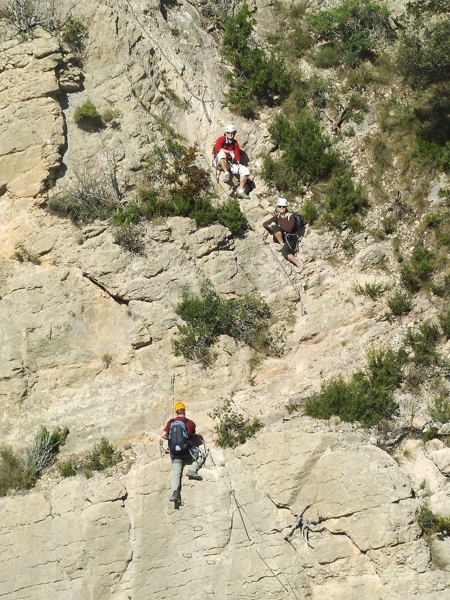 hora, krajina, Příroda, horolezectví, ferrata