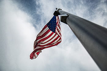 flag, united states, us, clouds, sky, dom, democracy, flag pole, sovereignty, state, nation