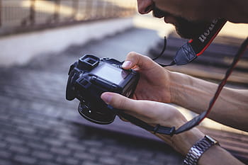 osoba, hospodářství, Černá, canon dslr fotoaparát, muž, dslr, Fotoaparát, lidé, fotograf, kánon, fotografování