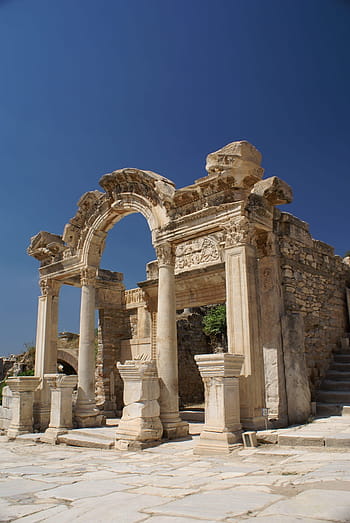 Ephesus, uralt, Truthahn, Hadrian, Tempel, archäologisch, die Architektur, Geschichte, alte Ruine, architektonische Säule, stein material