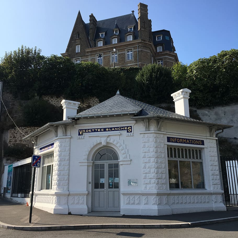 dinard, white stars, brittany, view, street