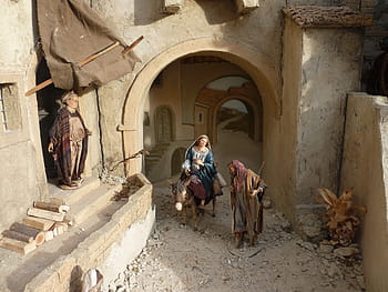 mary, joseph, miniaturní, Vánoce, Otec Vánoc, Ježíš, Kristus dítě, vánoční postavy postýlky, Štědrý večer, stánek, křesťan