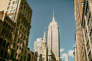 ulice úrovni zastřelen, zachycení, Manhattan, Nový, york city, ulice, výstřel, říše státní budovy, New York City, architektura, nyc