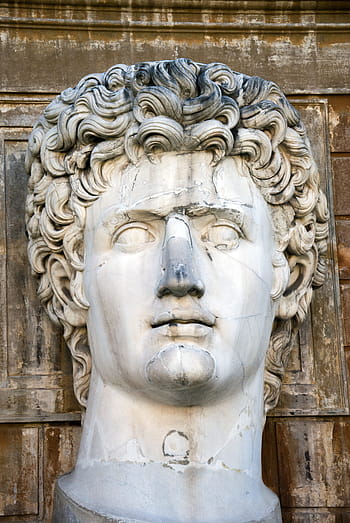 Augustus, Main, Statue, Rome, ancient times, face, stone, italy, architecture, sculpture, stone Material