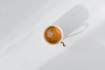 café, mármol, simplemente, mínimo, mañana, vista superior, plano, flatlay, blanco, taza