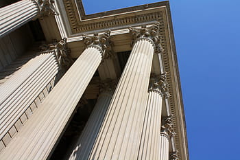pohledy červů, bílý, beton, pilíře, během dne, Washington, DC, mezník, architektura, Amerika, hlavní město