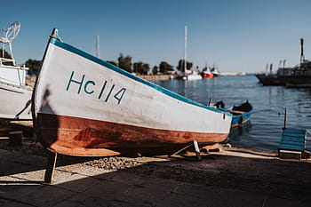 Barcos de pesca ancorados, marina, velha, cidade, Barcos de pesca, Cidade Velha, Nessebar, Bulgária, mar, verão, água