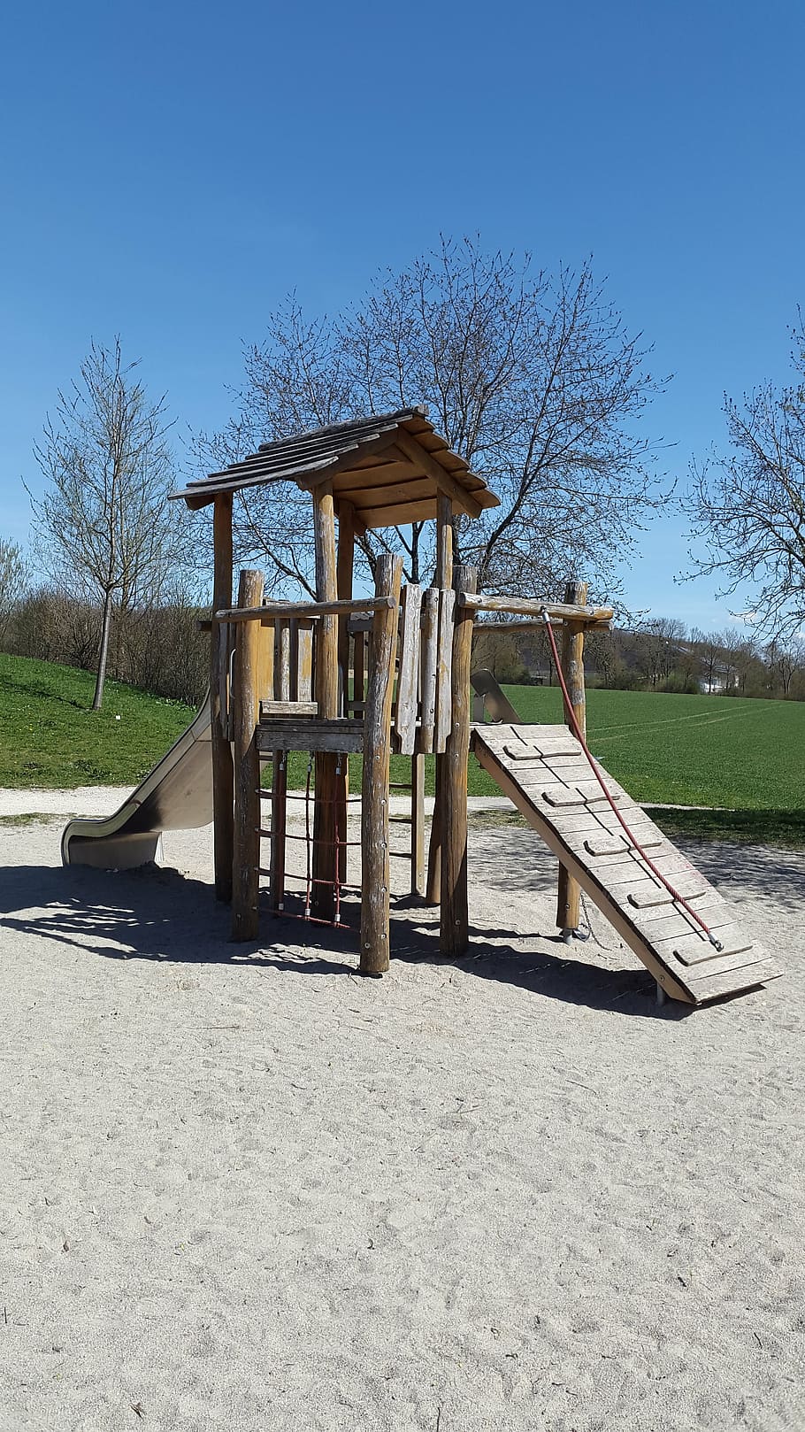 hřiště, hrát si, děti, herního zařízení, dětské hřiště, dřevo, bar, pískoviště, chalupa, kletterhaus, dřevo - materiál
