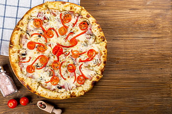 pizza, večeře, čerstvý, jídlo pití, jídlo, pizzy, sýr, rajče, mozzarella, pečený, těsto pečivo