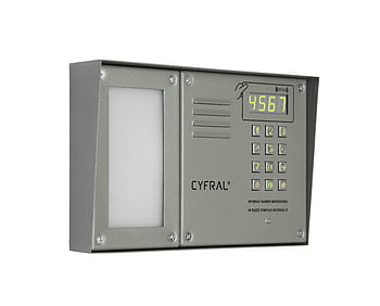 digitalt intercom, intercom, liste over leietakere, intercom kontrollpanel, logo, grønn skjerm, rfid leser