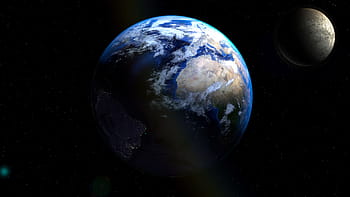 planet earth, globe, moon, earth, planet, universe, atmosphere, darkside, background, space travel, night sky