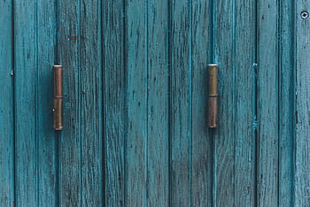teal, wooden, door, hitch, blue, doors, planks, stripes, wood, wood - Material, old