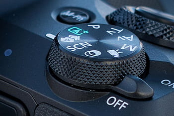 Systemkamera-Wahlschalter, Wählen Sie die Kamera, manuell, Programm, Zeit automatisch