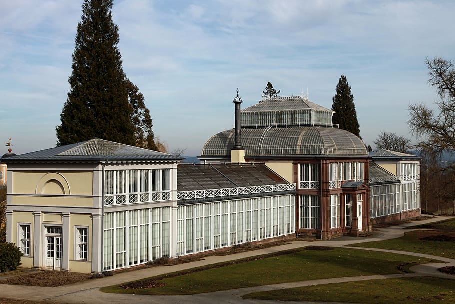 costruzione, serra, kassel, parco di montagna, parco di montagna wilhelmshöhe, patrimonio mondiale dell'unesco, Assia, Wilhelmshöhe