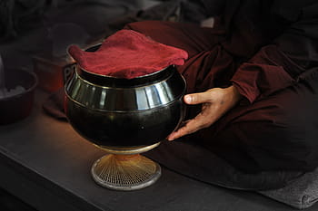 theravada buddhism, monk's bowl, buddhist, bowl, bhikkhu, religion, buddhism, religious, tradition, culture, traditional