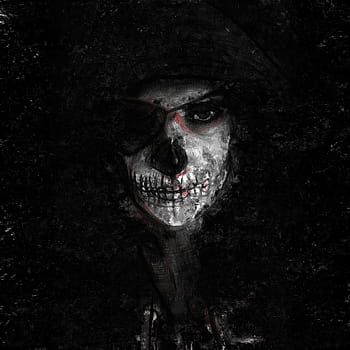 skull, eye patch painting, face, painting, paint, dark, death, scary, mask, draw, zombie