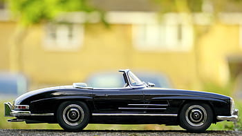klasický, Černá, mercedes-benz, konvertibilní, auto, hračka, miniaturní, Historické auto, retro stylu, staromódní, sběratelské auto