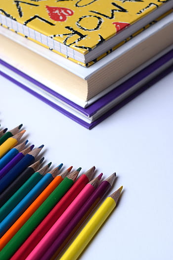 assorted-color pencil lot, back to school, pencils, rainbow, art, school supplies, art supplies, education, colorful, drawing, design