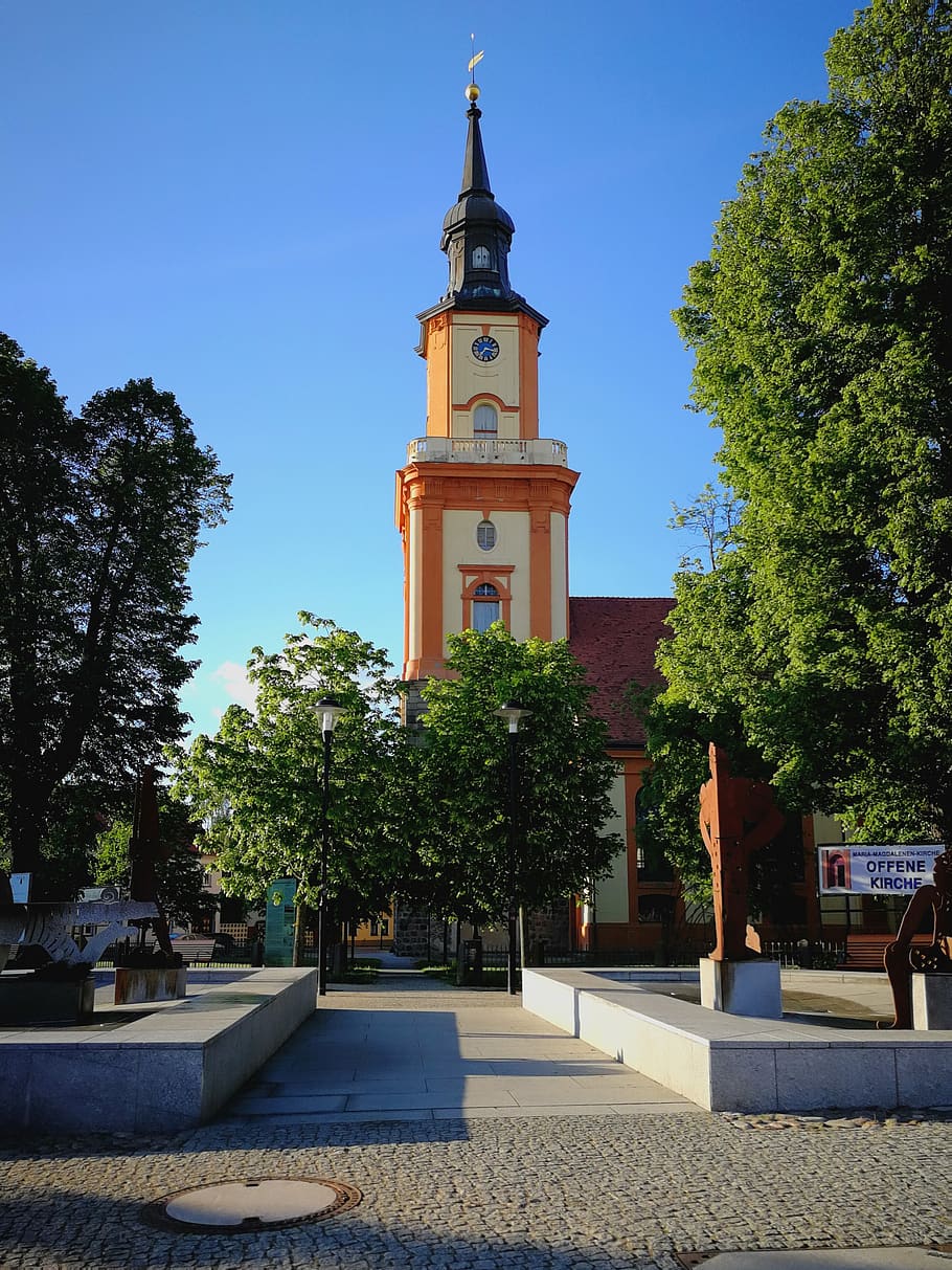 church, mary magdalen, templin, building, germany, religious, tower, steeple, historically, architecture, middle ages