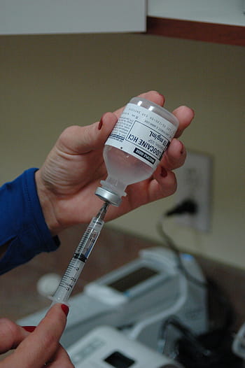 persona, detenzione, siringa, fiala, infermiera, medico, ospedale, Salute, clinica, cura, ago