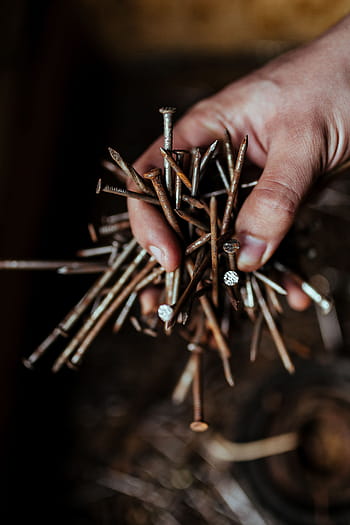 clavos, pernos, taller, herramientas, madera, metal, tuercas, bricolaje, garaje, cobertizo, reparación