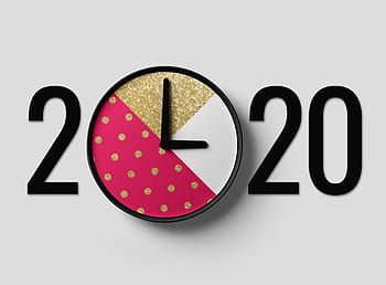 nouvel An, Nouveau, année, 2020, fête, Champagne, nuit, veille, célébrer, l'horloge, bonne année