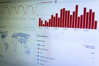 sloupcový graf screengrab, webová stránka, návštěvníků, grafický, analytické, finance, graf, podnikání, zmapovat, data, počítačový monitor