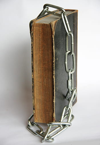 starý, antický, rezervovat, bible, ocel, řetěz, Zavřeno, vinobraní, kov, papír, žehlička