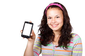 žena, hospodářství, Černá, chytrý telefon, usmívající se, dospělý, buňka, tvář, ženský, dívka, šťastný