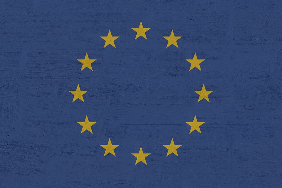 Evropa, vlajka, evropský, eu, mezinárodní, hvězda