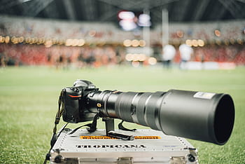 selektivní, zaostřovací fotografie, Černá, dslr fotoaparát, případ vlaku, zelená, tráva, pole, Fotoaparát, fotografování, rozmazat