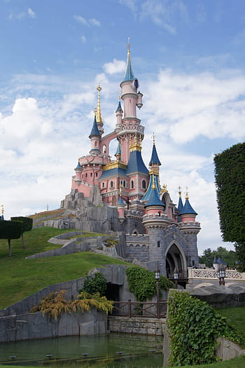 obrázek, disney hrad, hrad, princezna, disneyland, Paříž, nebe, belle au bois spící, víla, atrakce, Francie