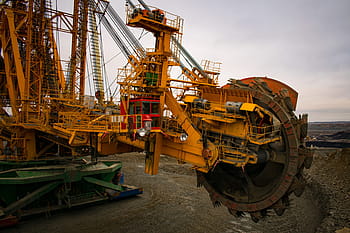 machine, excavator, coal mining, industry, mines, giant machine, wheel