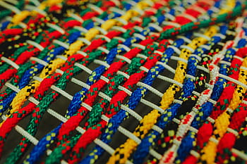 string terjalin warna-warni, Warna-warni, string, latar belakang, benang, tali, anyaman, tekstil, renda, multi-warna, merah