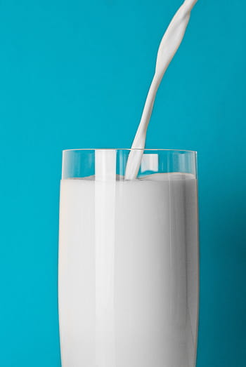 Průhledná, pint sklo, naplněné, mléko, sklenka, napít se, jídlo, nápojová sklenice, bílý, svěžest, mléčný výrobek