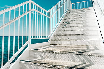 stairs, steps, railing, boat