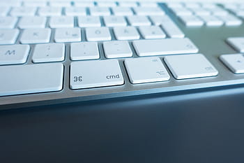 gray computer keyboard, keyboard, apple, computer, office, keys, command, accessories, input, datailaufnahme, macro photo