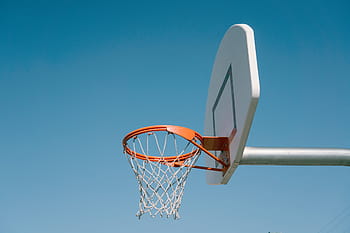 orange, white, sports, basketball, hoops, ring, sky, board, sport, basketball Hoop, basketball - Sport