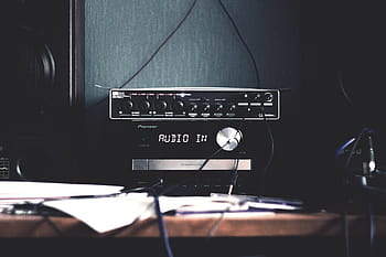 av receiver, table, speaker, electronics, audio, amplifier, music, sound, audio Equipment, technology, recording Studio