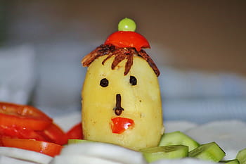Salad, Face, Food, Meal, Healthy, funny, fun, tomato, tasty, cucumber, vegetables
