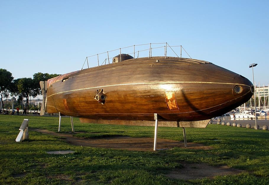 ictineo ii, submarine, barcelona, replica, museum, historic, technology