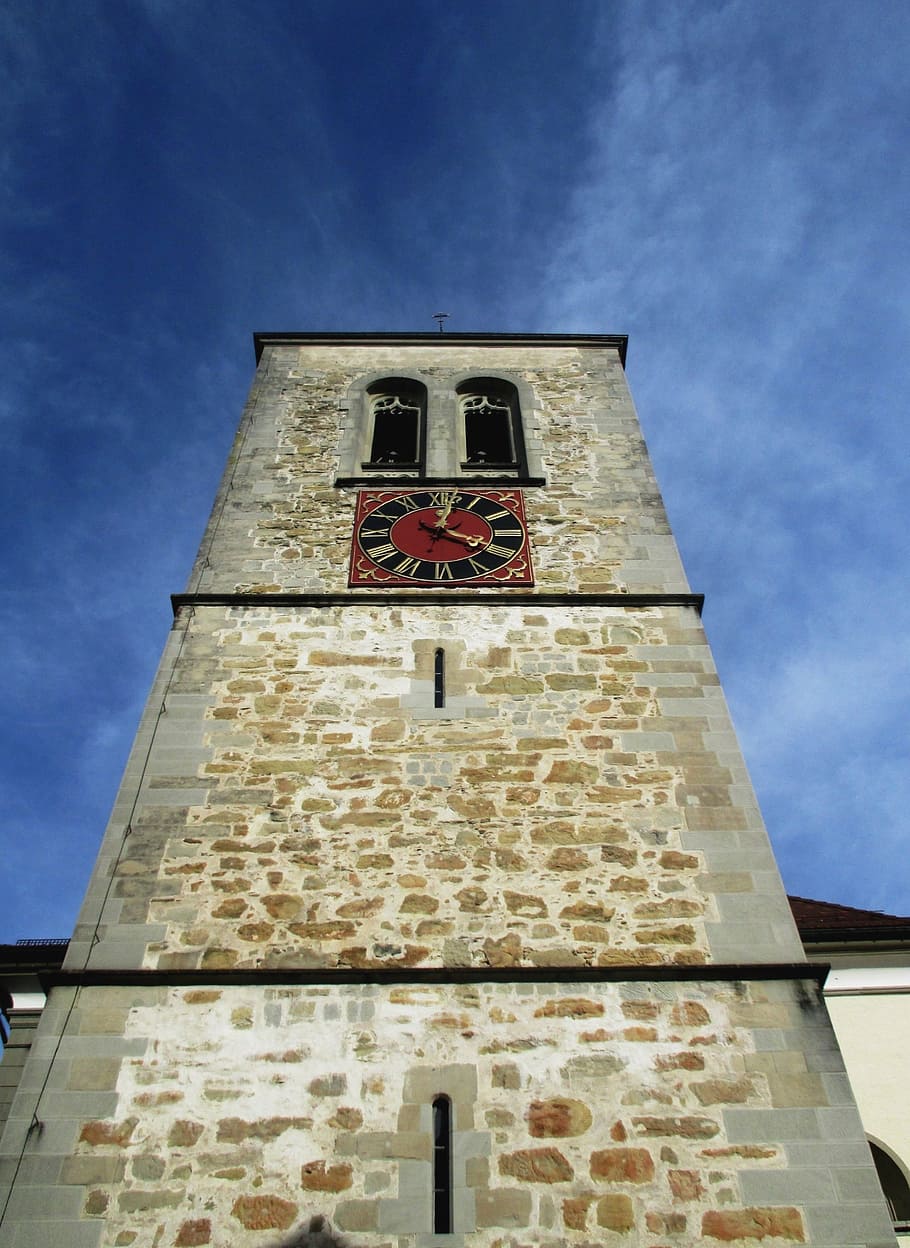 kostel, katolík, st. Mauricius, pozdní gotika, věž, zvonice, hodinová věž, přírodní kameny, appenzell, hlavní město, vnitřní