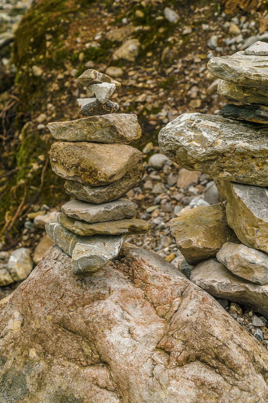 foghorn, Oberstdorf, piramidi di pietra, pietre, montagne, alpino, allgäu, natura, paesaggio, autunno, umano