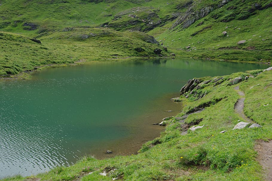 grindelwald, švýcarsko, hora, horské jezero