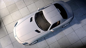 mobil sport, mobil, mobil balap, logam, pantulan matahari, bayangan, grafik komputer, visualisasi, desain, amg, mercedes