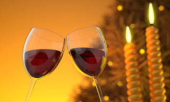 Două, clar, pahare de vin, roșu, lichide, alb, bețe de lumânare, tilt shift photography, vin, sticlă, alcool